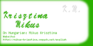 krisztina mikus business card